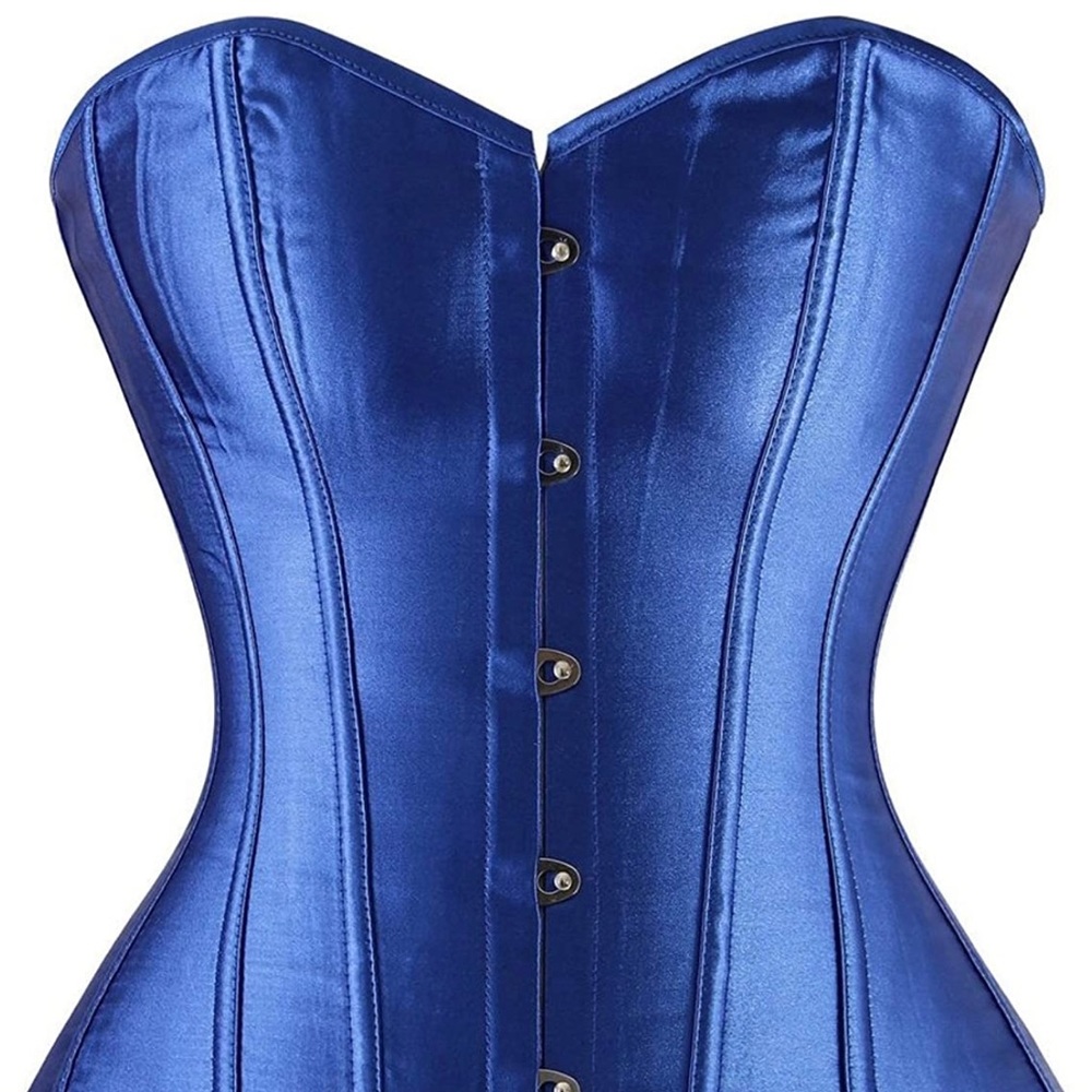 Stain blue corset